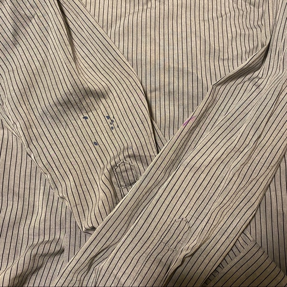 Express Striped Extra Slim Long Sleeve Shirt XS - Picture 12 of 12